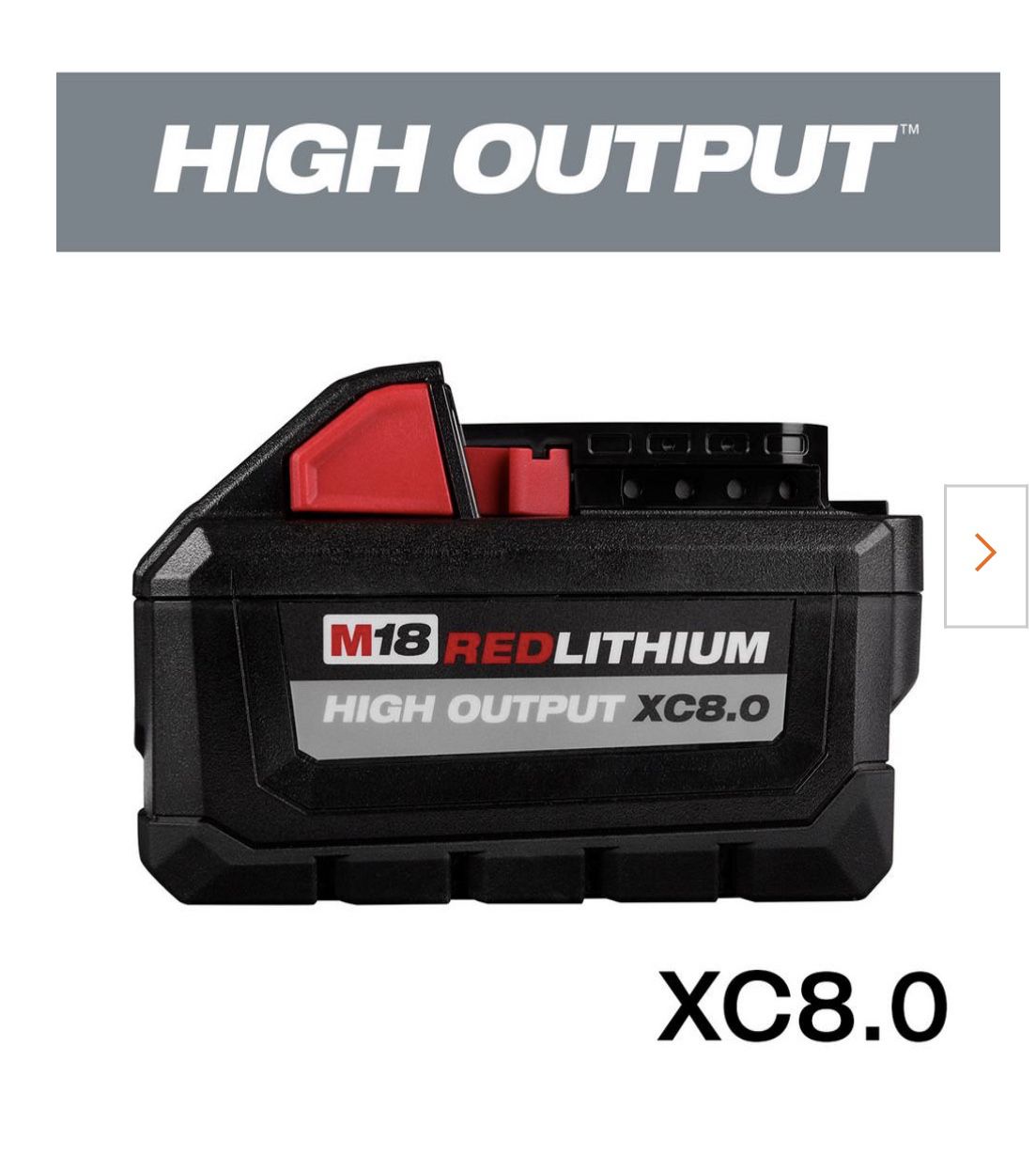 Milwaukee M18 XC 8.0 Batteries