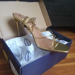 Scoop Lace Up Stilleto Heel Sandal