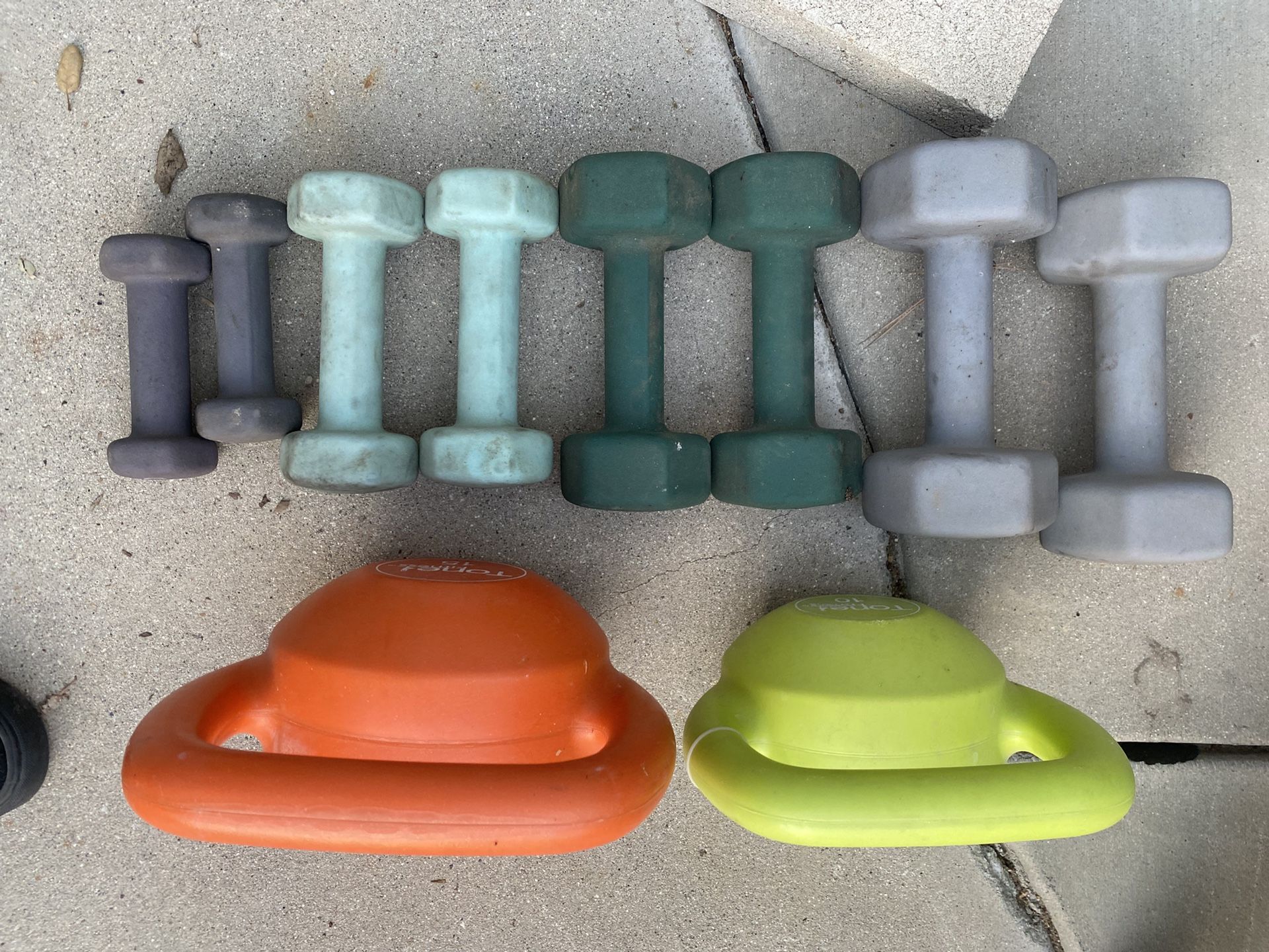 Weight Set With Dumbbells And Kettlebells