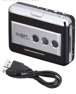 ION Audio Tape Express | Portable Analogue to Digital MP3 Cassette Converter/Player for Mac or PC