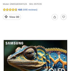 SAMSUNG 65” QLED SMART TV 4K HDR TIZEN Q60D NEW IN OPEN BOX 📺✅💯📺