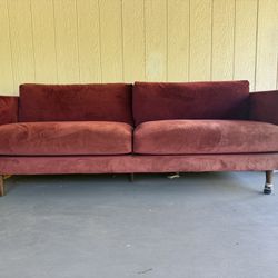 Red Velvet Couch