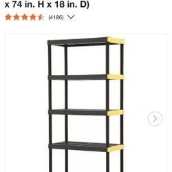 Plastic Shelving Storage 5 Tier