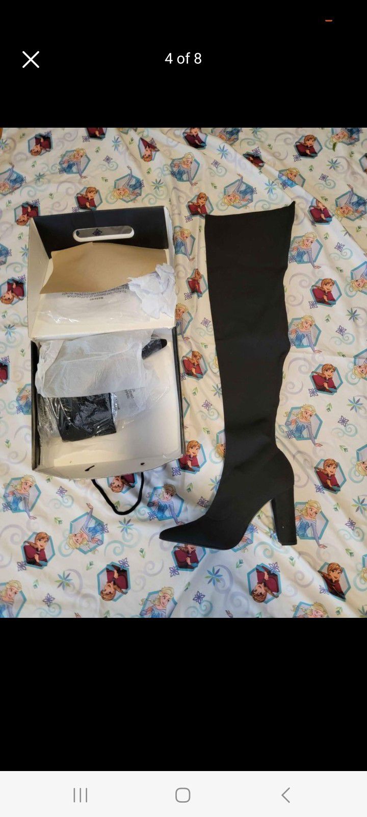 Thigh High Black Boot Size 11 Brand New 