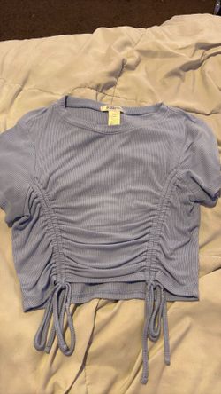 bozzolo brand size small blue adjustable crop top