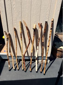 Solid wood walking sticks