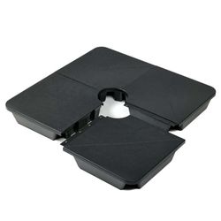 E138 $25  4-Piece Heavy Duty 176lb Sand Filled Umbrella Base Stand  4-Piece Heavy Duty Umbrella Base Stand provides reliable stability for your patio 