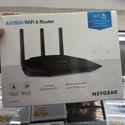 Netgear WiFi 6 Router Ax1800 WiFi Router New In Box 