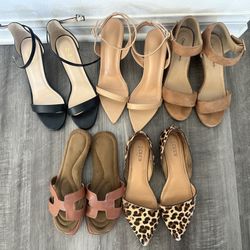 Entire Set of Women’s Shoes (Flats, Sandals, Strappy Low-Heels) Size 8