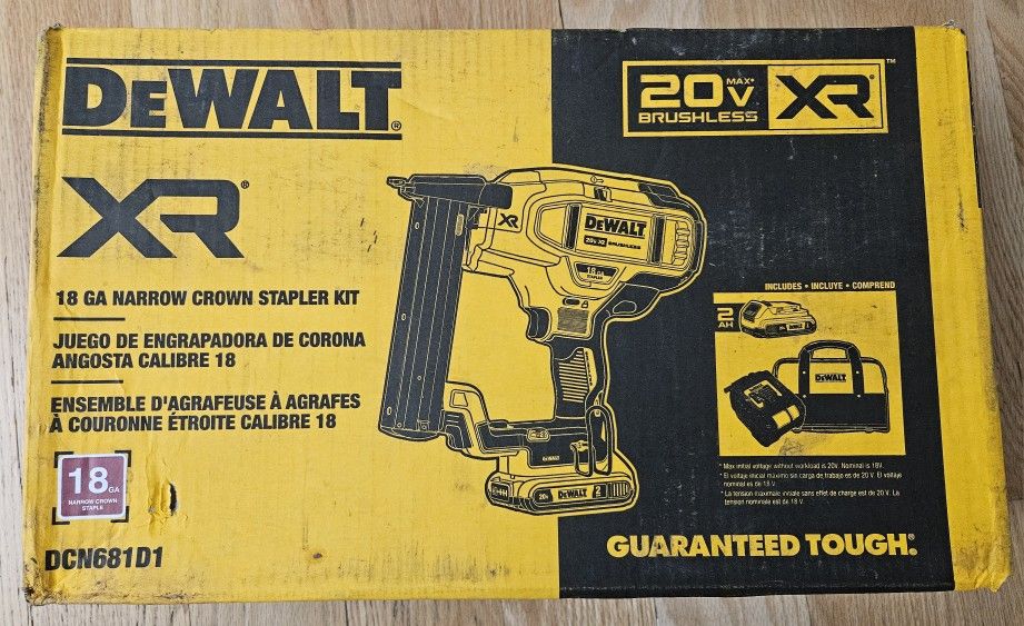 Dewalt XR 20V Stapler Kit 18 GA