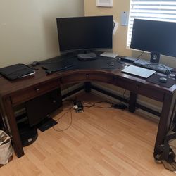 Wood Corner Desk