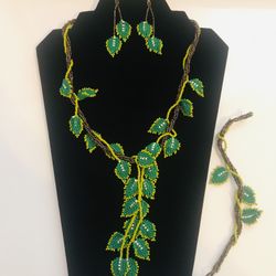 joyeriaMexicana En Arte Huichol Necklace Bracelet And Earrings Set