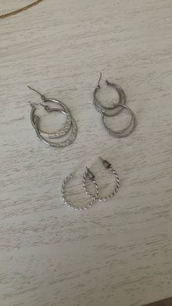 Silver Hoop Earrings