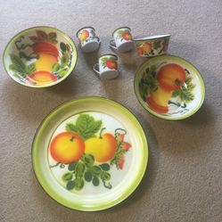 Antique Enamel Fruit Decor