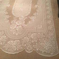 White Lace Curtain Panel