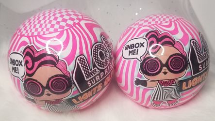 LOL Surprise (2) Two Balls LOT of these LIGHTS GLITTER Series Doll OPTICAL Sealed Ball Black Light Doll New $30..00 Firm!