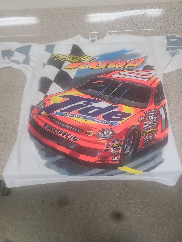 90s Ricky Rudd Nascar Shirt And Matching Hat