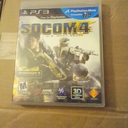 PS3 Game Socom4 Used For 1player