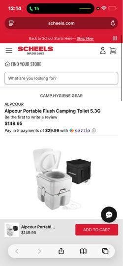 Portable Toilet new in box for camping or travel