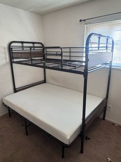 Black Metal Twin over Full Bunk Bed