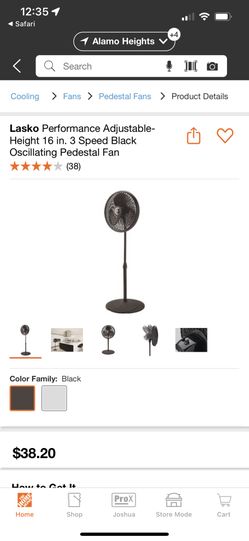 Lesko Black Fan Like New 
