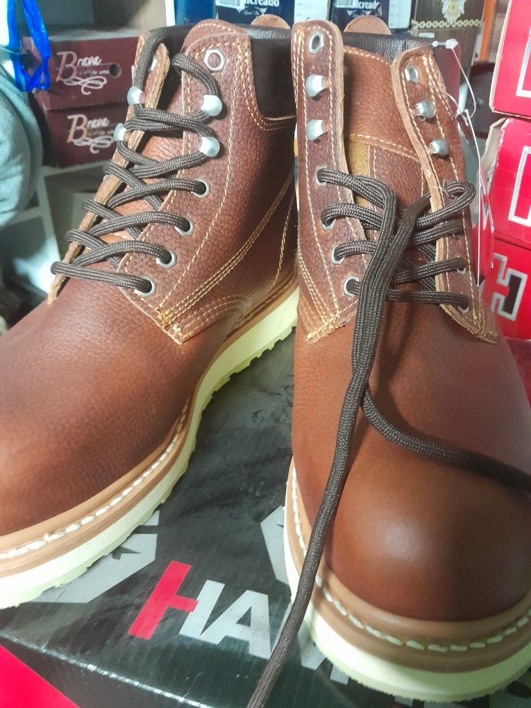 Hammer Work Boots For Men Size 10 Steel Toed