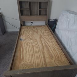 Twin Bed, Bookcase Headboard