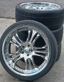 22" Dodge Charger Challenger Chrysler 300c Camaro Wheels are Tires Setof4 Rines Y