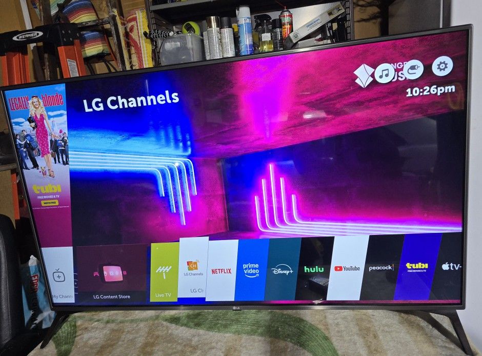 55 inch LG 4K Premium Ultra HD HDR 3840x2160p Web OS Steel Body Smart LED TV