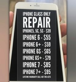 iPhone Glass Only - Cracked Screen - Fix It Now