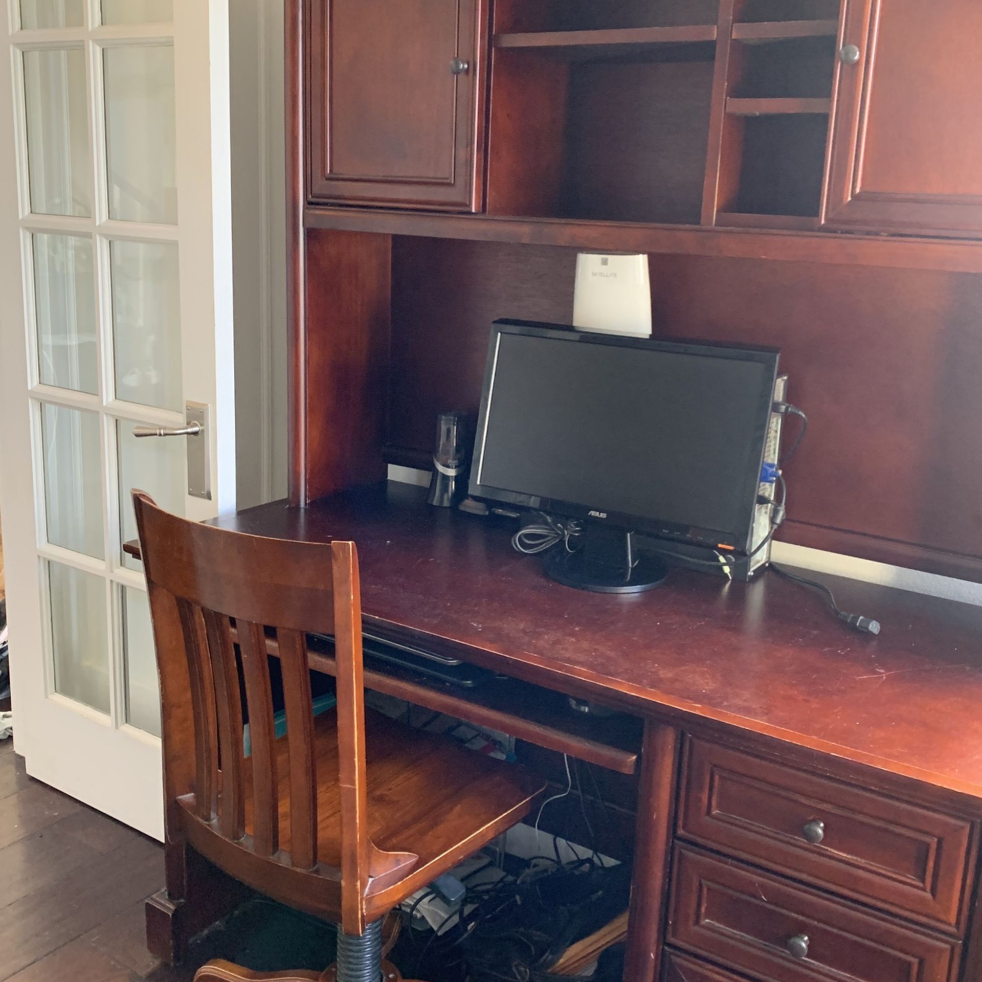 Costco Marvin Kathy Ireland Solid mahogany Desk And Hutch