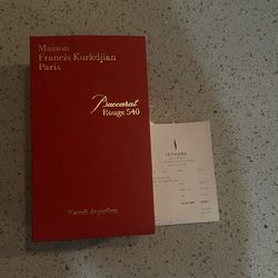 Baccarat rouge 540 w receipt