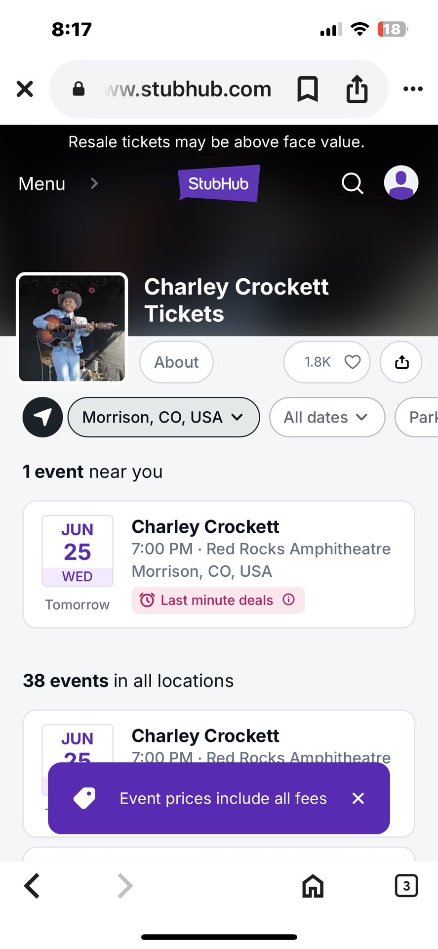 Charley Crockett at Red Rocks!!!