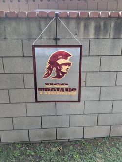Trojan Glass Picture Frame And Flag