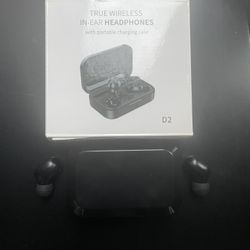 True Wireless In-Ear Headphones with Portable Charging Case – D2 Model