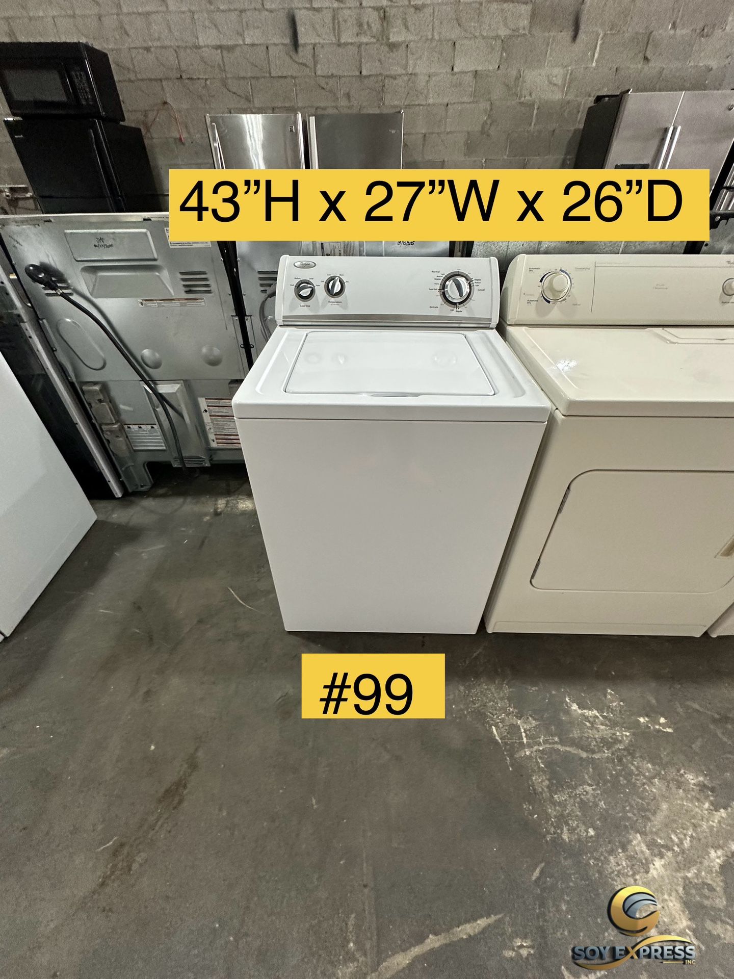 Whirlpool Washer Top Load Electric (#99)