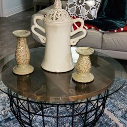 Vase And Candle Holders