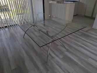 Glass dining table