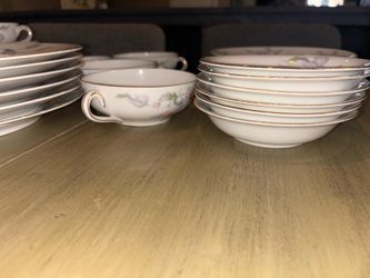 Floral Porcelain china Set of 45