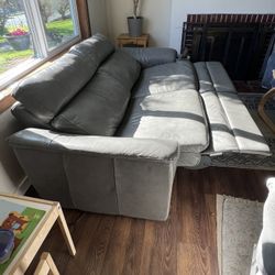 Dania Leather Reclining Sofa
