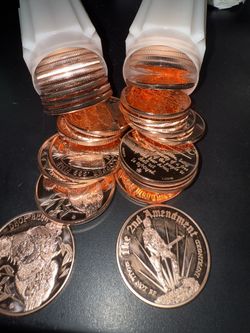 40 1oz Pure Copper Rounds .999 