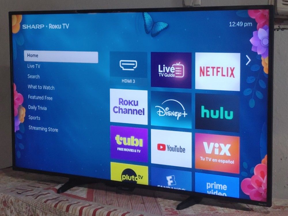 🟨SMART TV SHARP AQUOS 50" 4K LED HDR DOLBY VISION FULL UHD 2160p🟪 ( NEGOTIABLE )🟥 FREE DELIVERY🟩