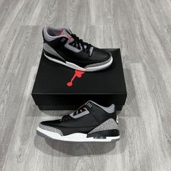 Jordan 3 Retro Black Cement Men 9, 10.5 and 12 New