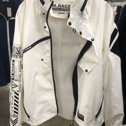 NWT:  M Rage Astral Systems Windstriker Hyper Men’s windbreaker size L. Should length 20”, sleeve 27”