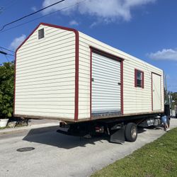 Sheds Relocated, Movemos Casita De Patio Container Rv Trailer Crane 