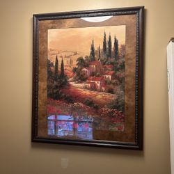 “Tuscany Valley I” Print W/ Frame Included