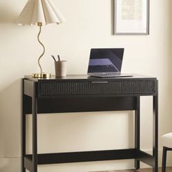 Walker Edison Reeded Writing Desk (Black) 