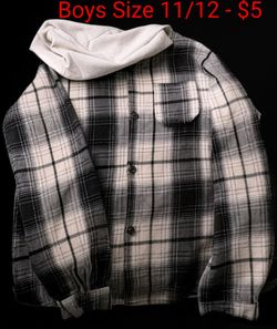 Boys Hooded Flannel