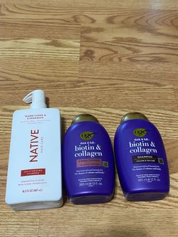 Native Shampoo and OGX Shampoo and Conditioner