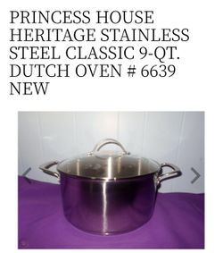 6639-Princess house SS 9-qt Dutch Oven